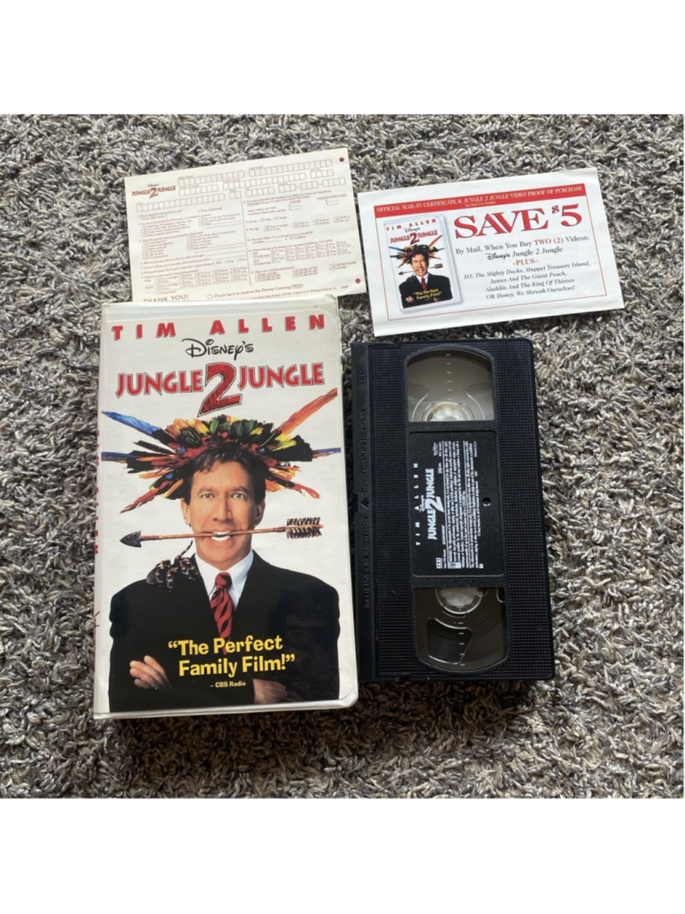 Walt Disney Home Video Jungle 2 Jungle VHS NTSC Full Screen PG 1997 Tim Allen
